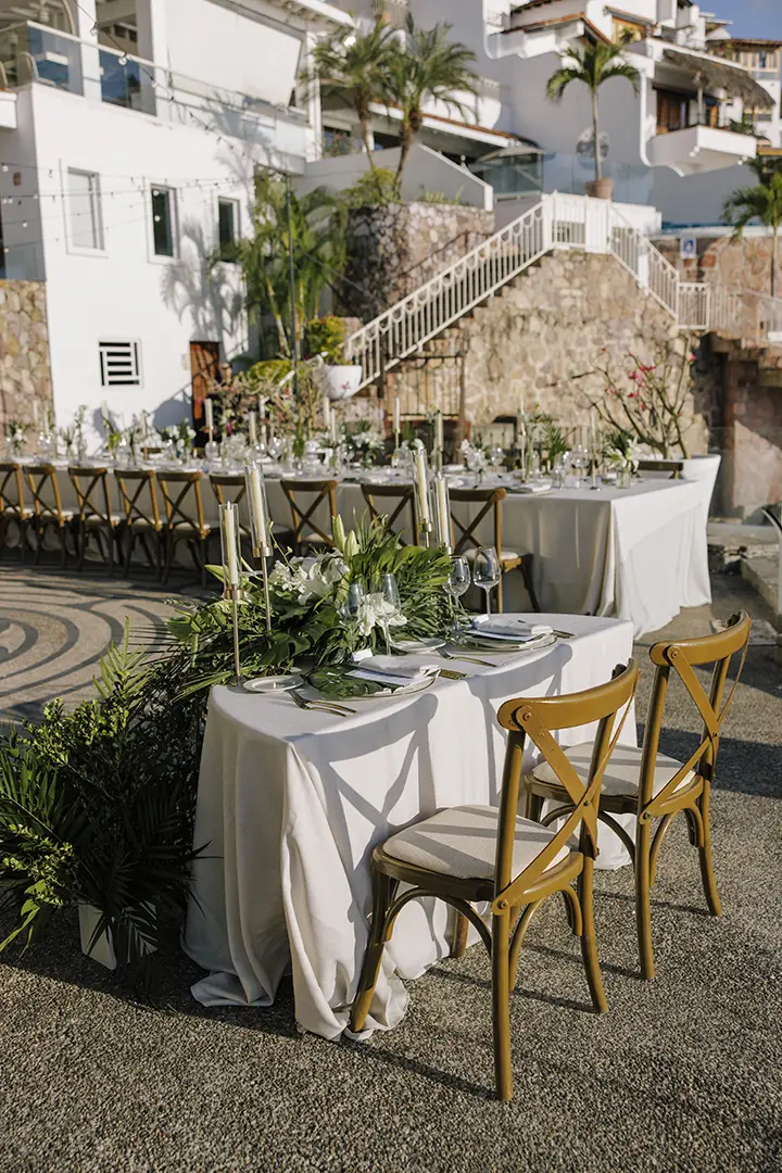 Wedding table on the terrace
