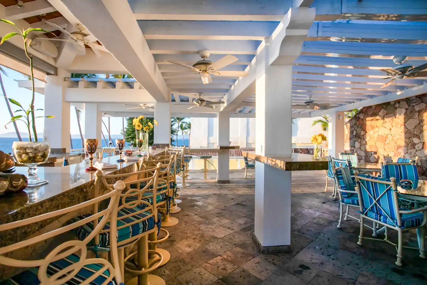 The villa bar
