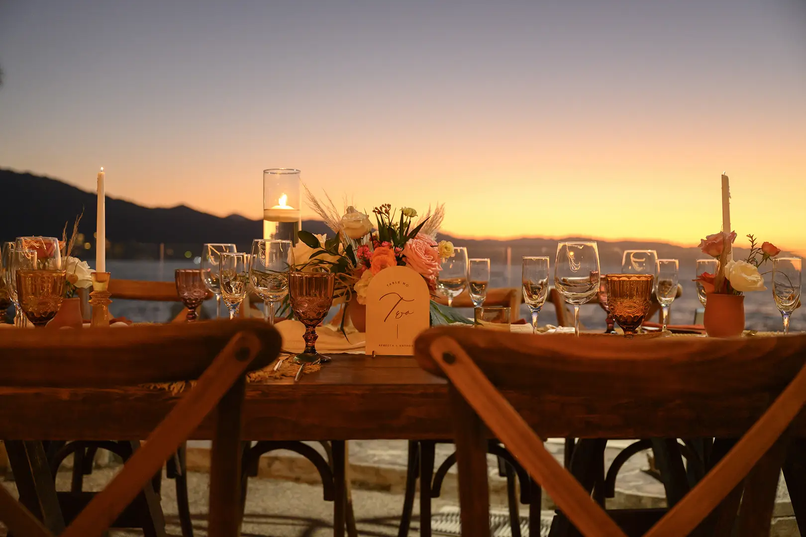 Wedding table setting