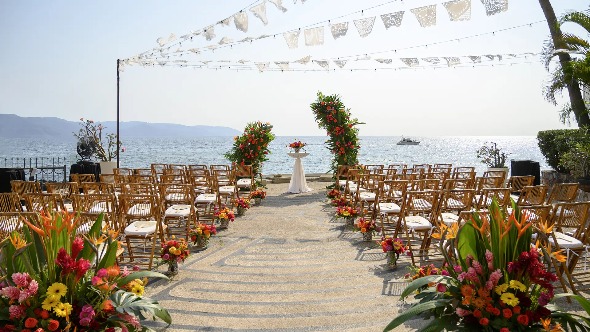 Ceremony on the Casa Karma event terraces