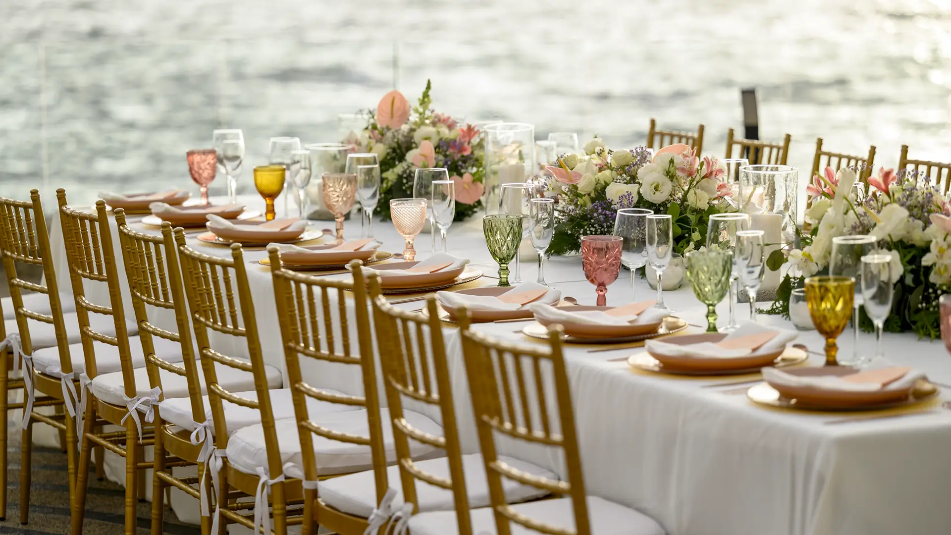 Event table styled on the terrace at Casa Karma