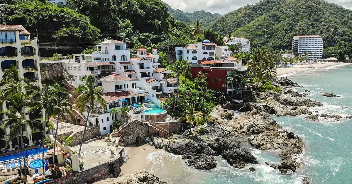 Casa Karma beachfront estate overlooking Banderas Bay