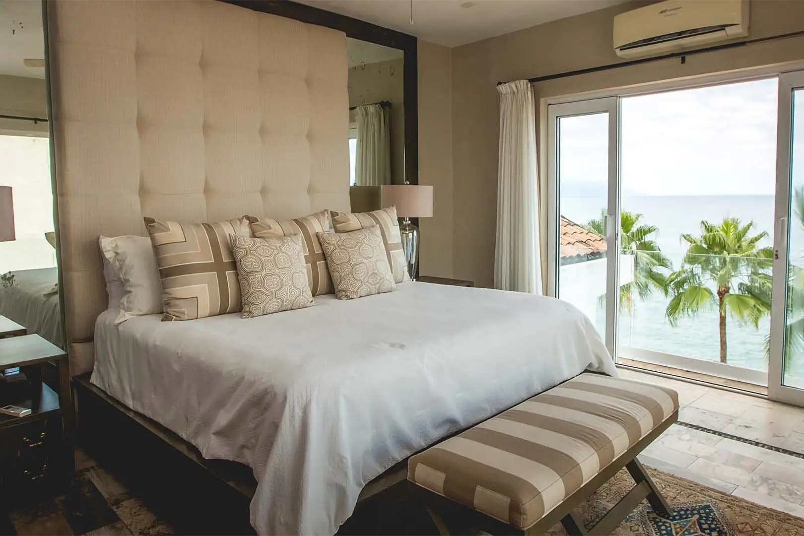 Love Vine penthouse bedroom with ocean views